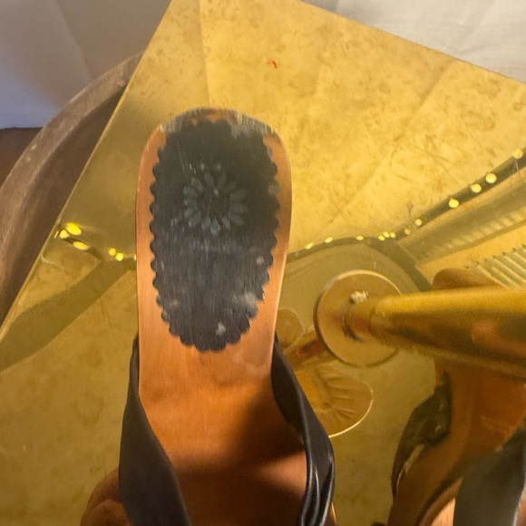 Yellow Box Black and Brown Mules Comfortable Slip-On Design - Picture 3 of 9